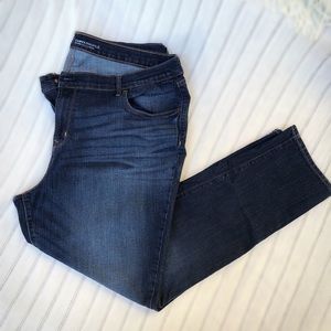 Plus size, dark wash jeans. Size 20